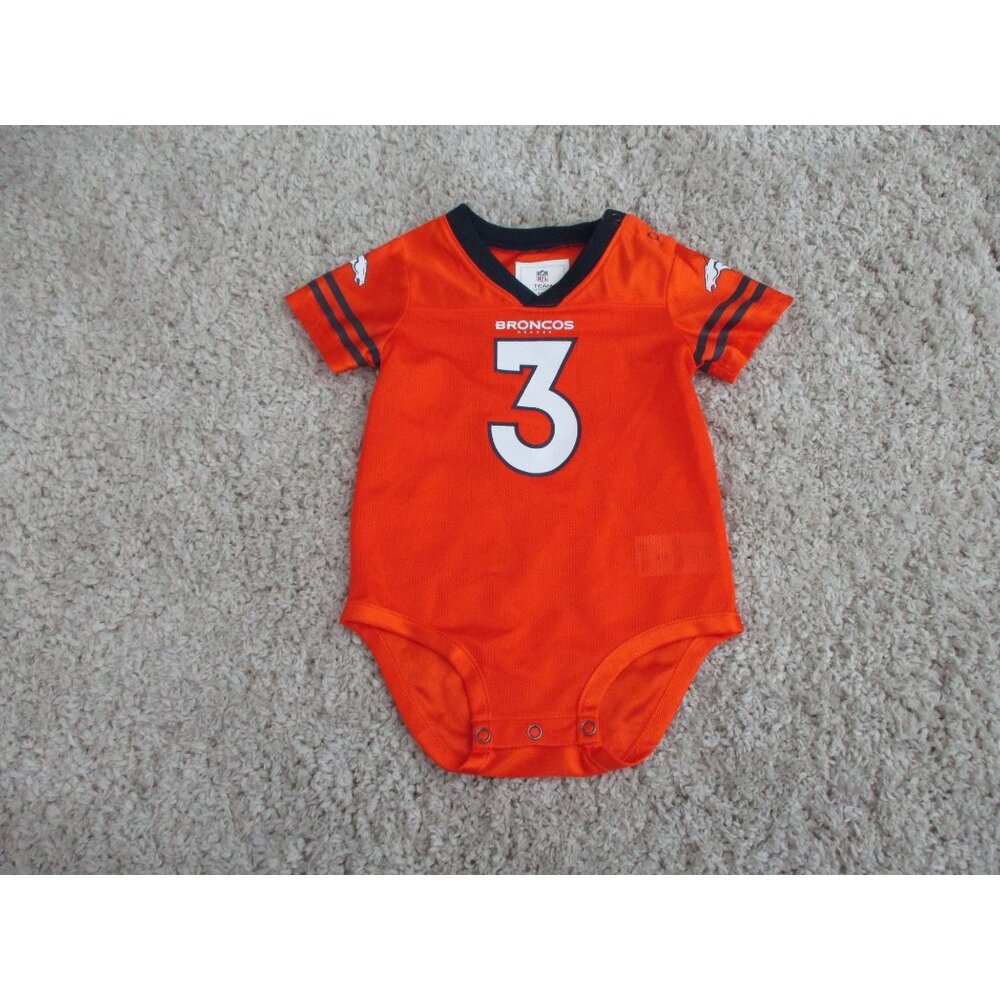 Denver Broncos Baby Jersey Bodysuit 18Months NFL Football boys Russell Wilson #3